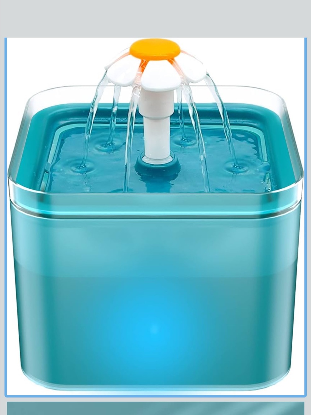67oz Pet Water Fountain with Daisy Spout
